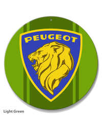 Peugeot Emblem Round Aluminum Sign