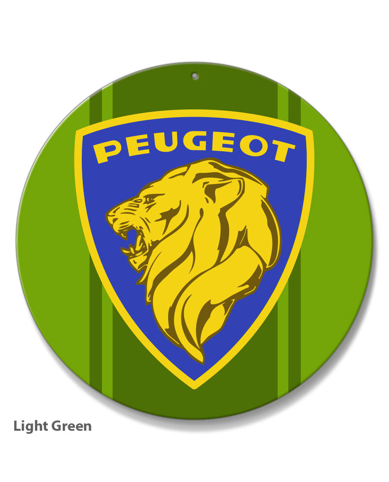 Peugeot Emblem Round Aluminum Sign