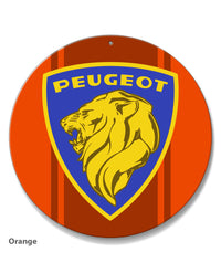 Peugeot Emblem Round Aluminum Sign