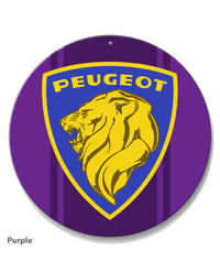 Peugeot Emblem Round Aluminum Sign