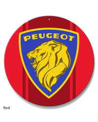 Peugeot Emblem Round Aluminum Sign