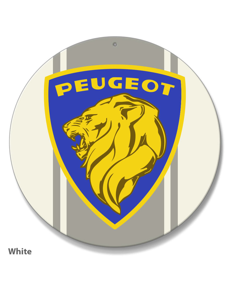 Peugeot Emblem Round Aluminum Sign