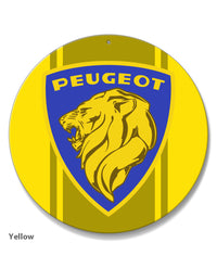 Peugeot Emblem Round Aluminum Sign