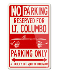 Lt. Columbo's Peugeot 403 Convertible 1959 Reserved Parking Only Sign
