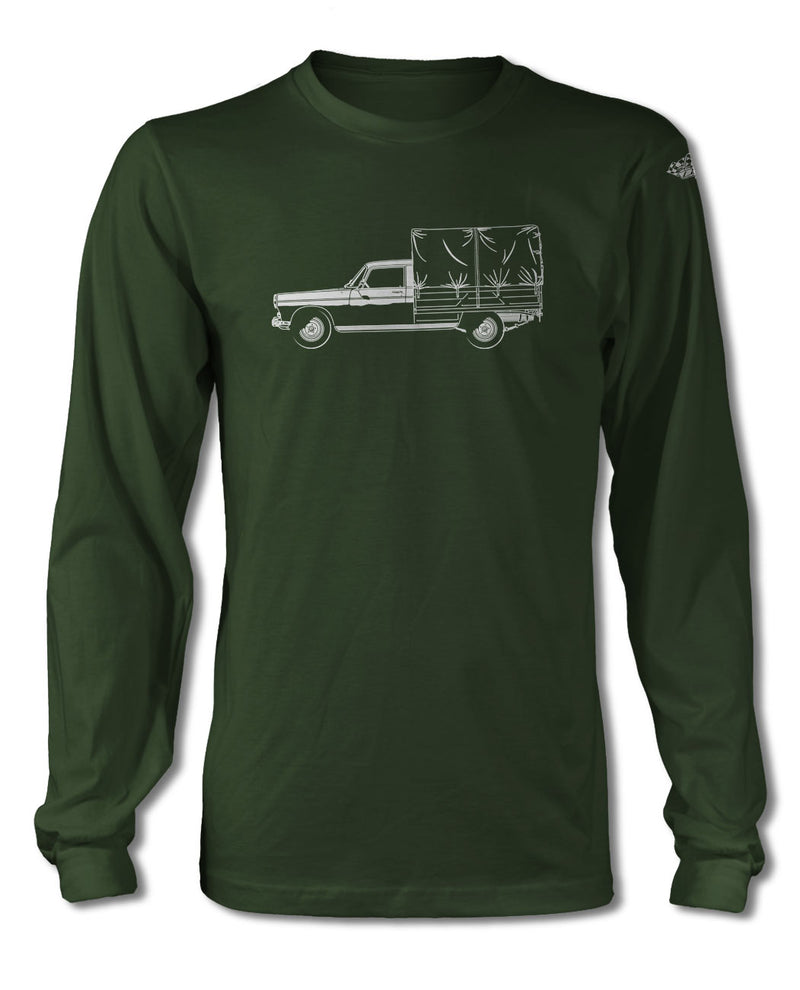 Peugeot 404 Pickup T-Shirt - Long Sleeves - Side View