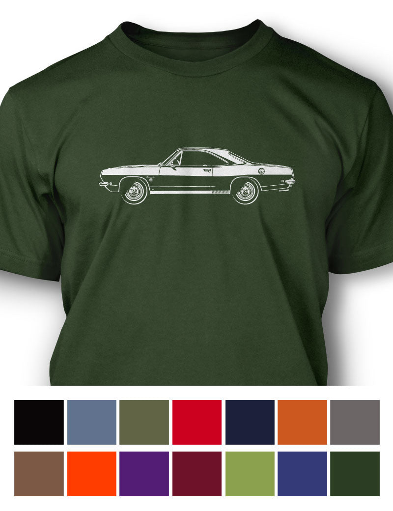 1968 Plymouth Barracuda Coupe T-Shirt - Men - Side View