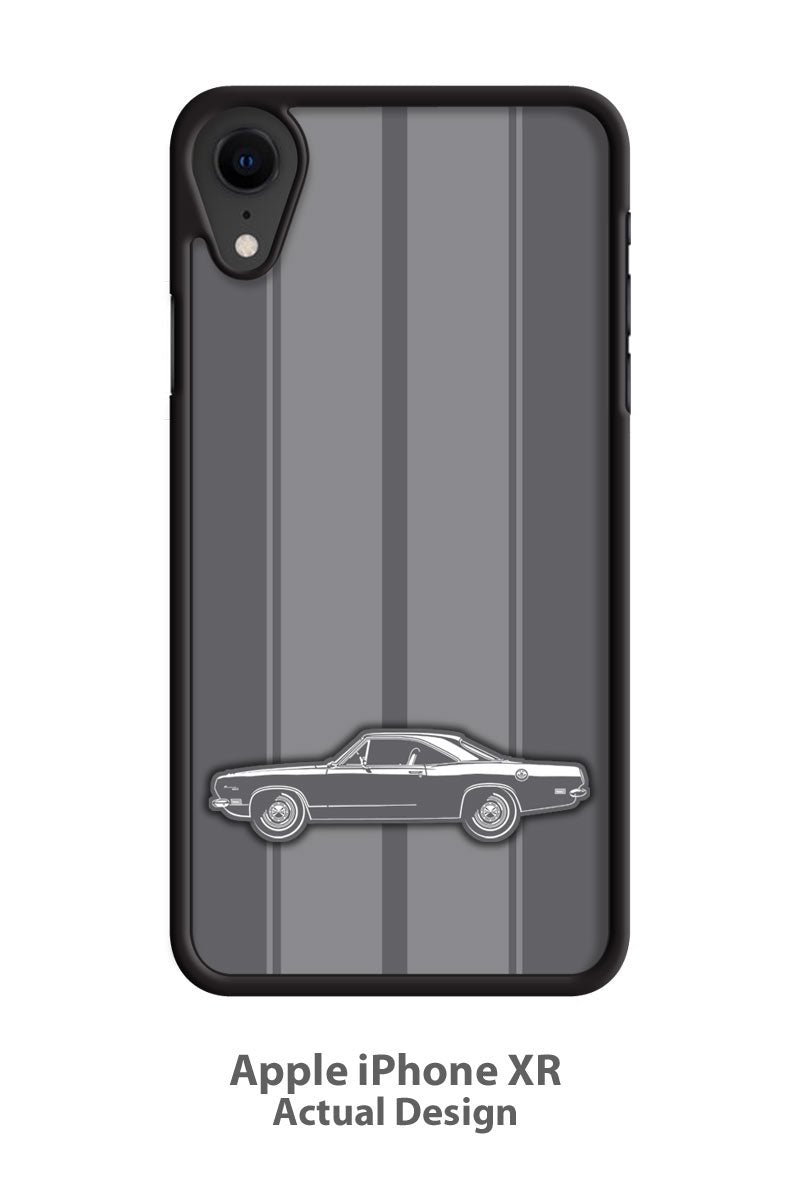 Plymouth Barracuda 1969 Coupe Smartphone Case - Racing Stripes