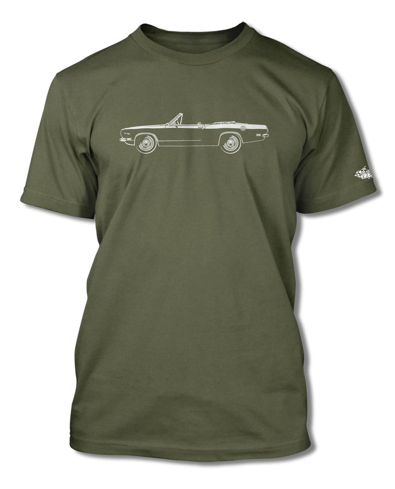 1969 Plymouth Barracuda Convertible T-Shirt - Men - Side View