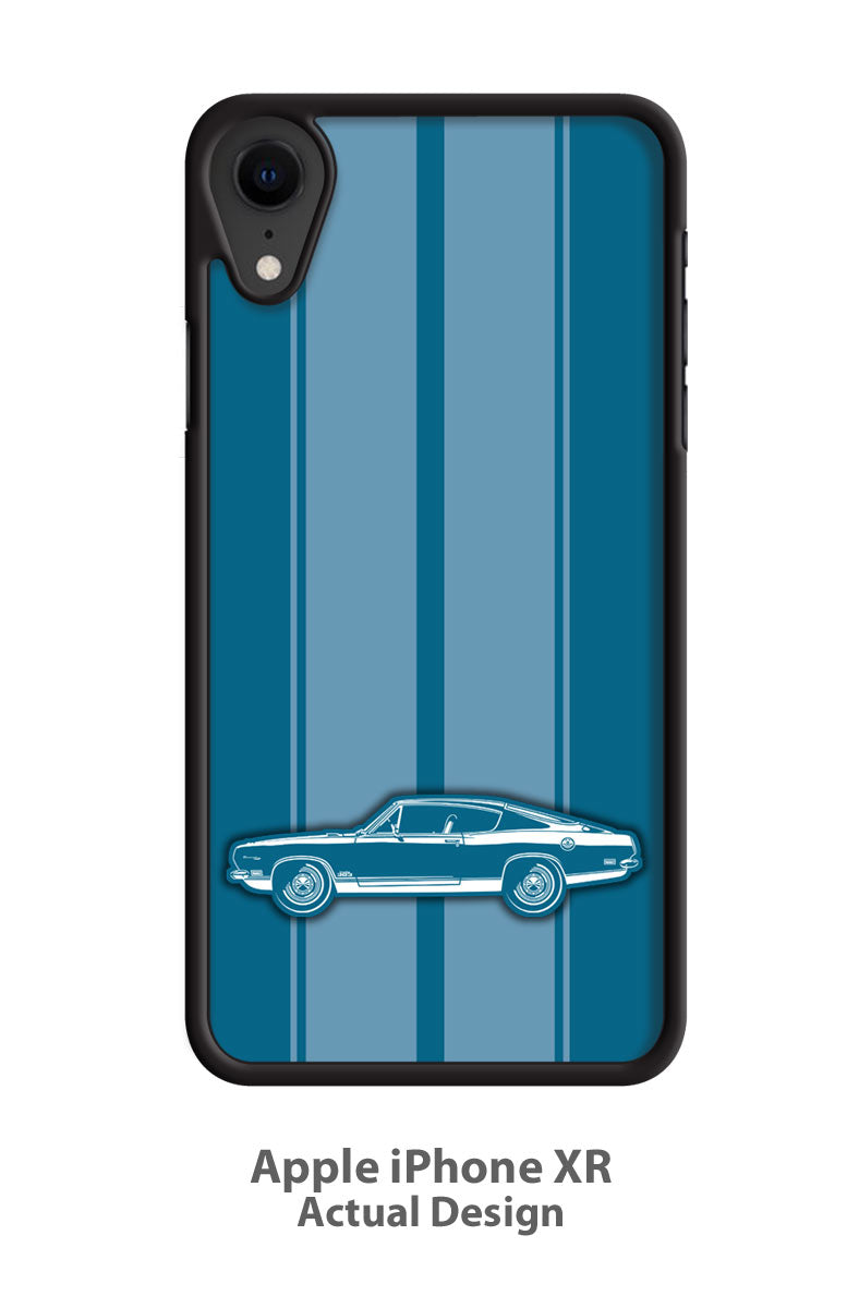 Plymouth Barracuda 1969 Fastback 'Cuda 383 Smartphone Case - Racing Stripes