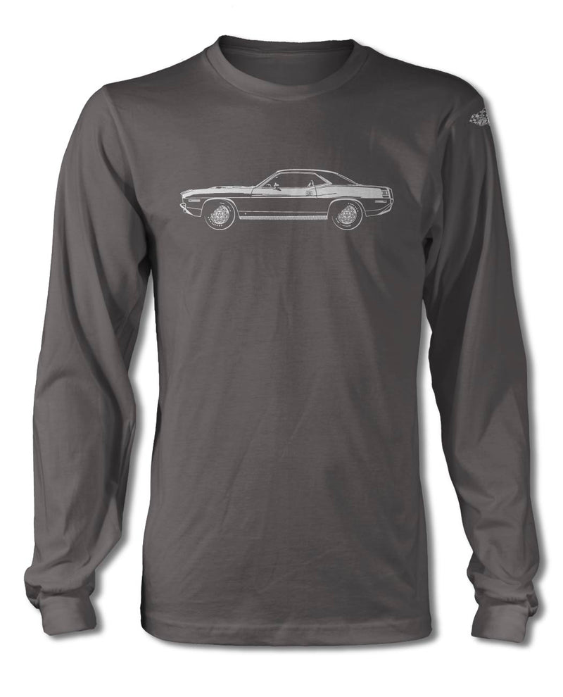 1970 Plymouth Barracuda 'Cuda 383 Coupe T-Shirt - Long Sleeves - Side View