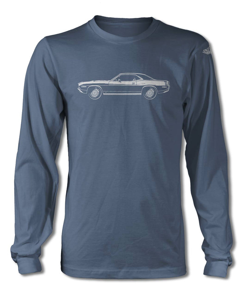 1970 Plymouth Barracuda 'Cuda 383 Coupe T-Shirt - Long Sleeves - Side View