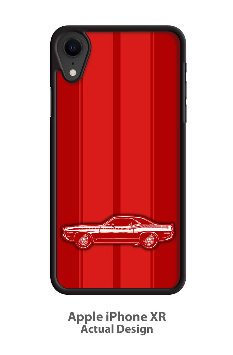 Plymouth Barracuda 'Cuda 1970 Coupe AAR Smartphone Case - Racing Stripes