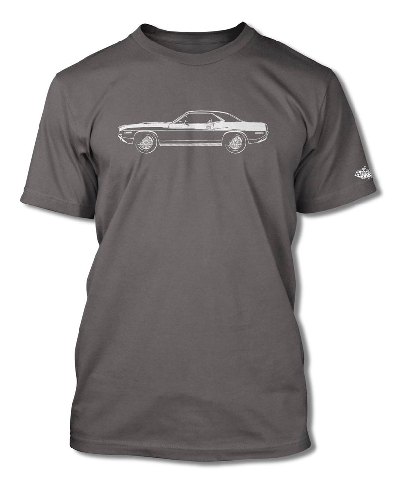 1970 Plymouth Barracuda 'Cuda Coupe T-Shirt - Men - Side View