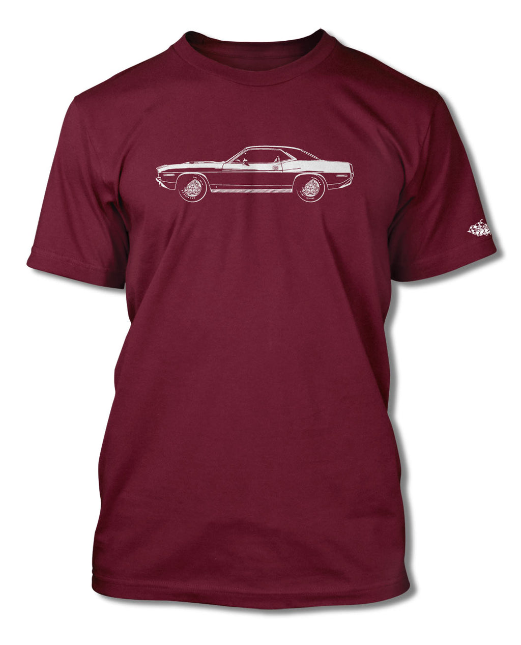 1970 Plymouth Barracuda 'Cuda Coupe T-Shirt - Men - Side View