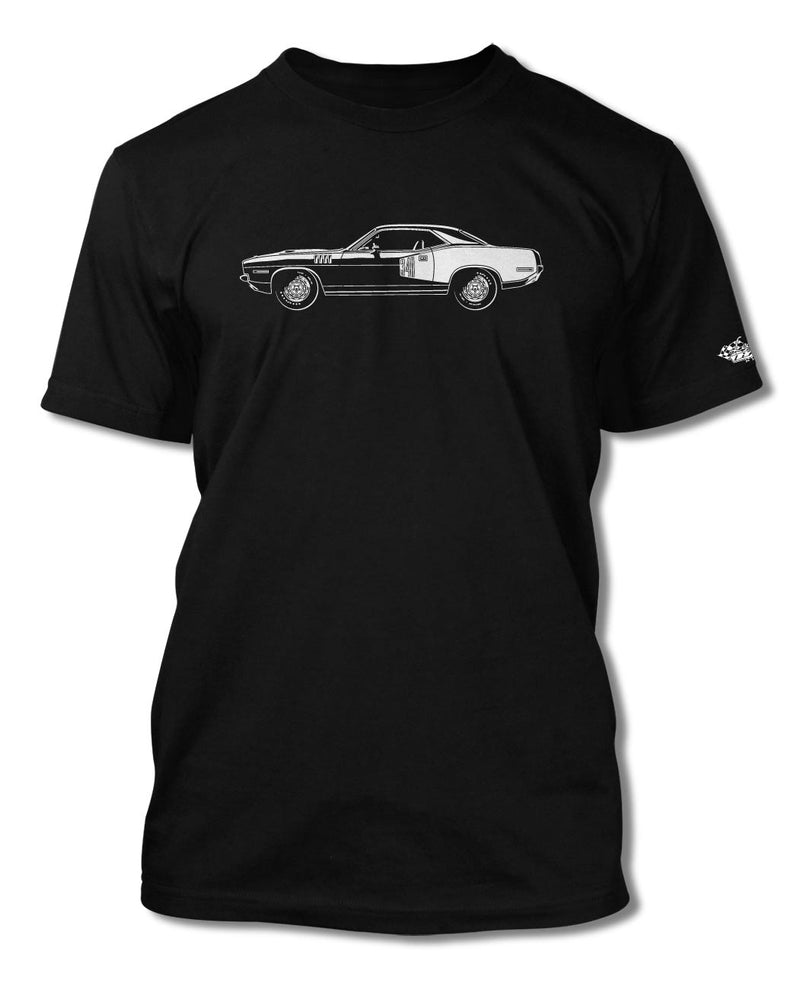 1971 Plymouth Barracuda 'Cuda 340 Coupe T-Shirt - Men - Side View