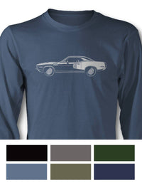 Plymouth Barracuda 'Cuda 1971 Coupe 340 Long Sleeve T-Shirt - Side View