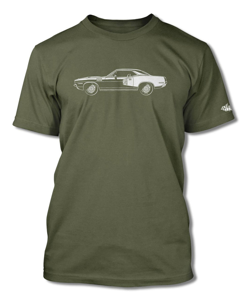 1971 Plymouth Barracuda 'Cuda 340 Coupe T-Shirt - Men - Side View