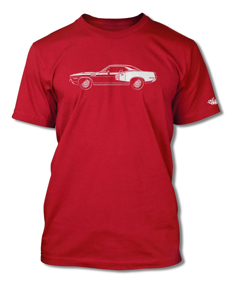 1971 Plymouth Barracuda 'Cuda 340 Coupe T-Shirt - Men - Side View