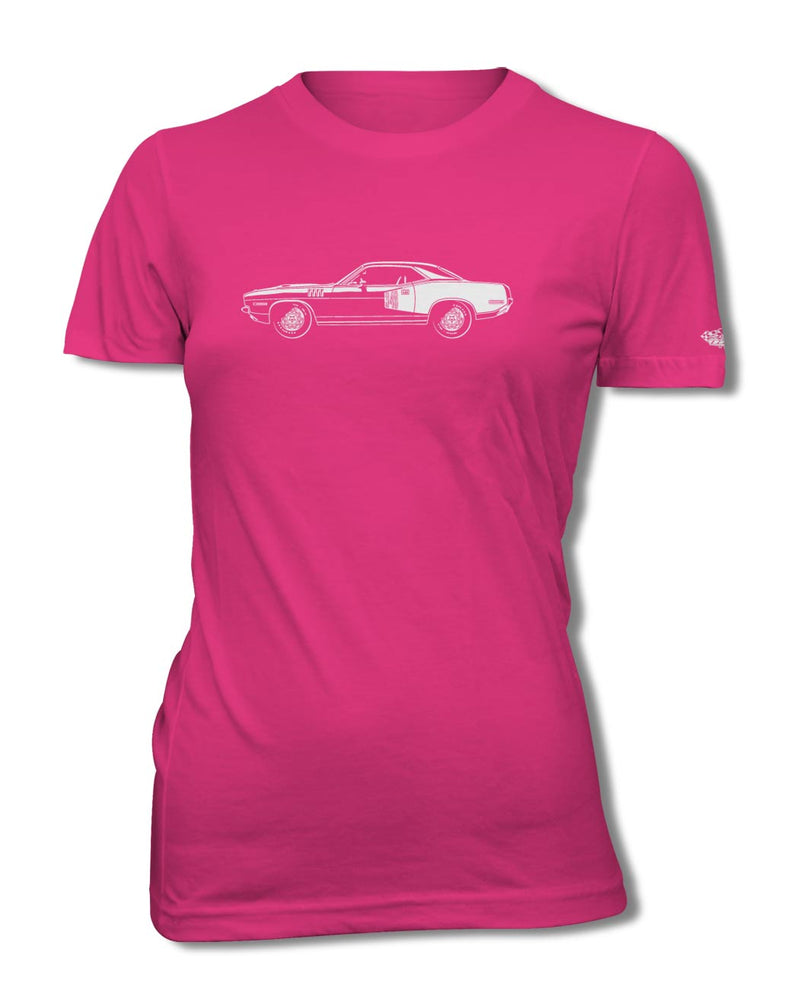 1971 Plymouth Barracuda 'Cuda 340 Coupe T-Shirt - Women - Side View