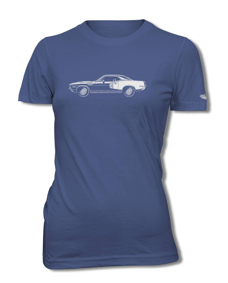 1971 Plymouth Barracuda 'Cuda 340 Coupe T-Shirt - Women - Side View