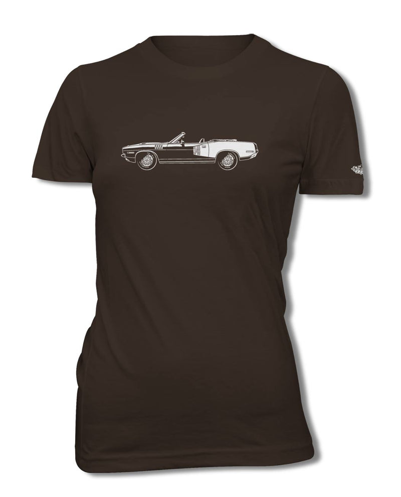 1971 Plymouth Barracuda 'Cuda 340 Convertible T-Shirt - Women - Side View