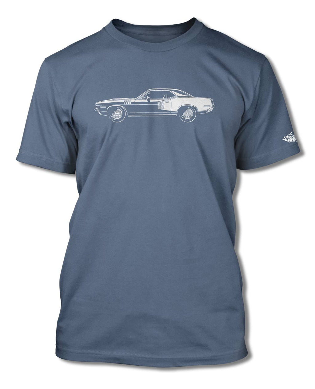 1971 Plymouth Barracuda 'Cuda 383 Coupe T-Shirt - Men - Side View