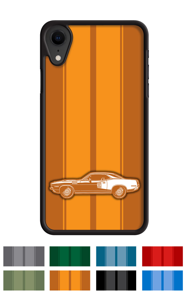 Plymouth Barracuda 'Cuda 1971 Coupe 383 Smartphone Case - Racing Stripes