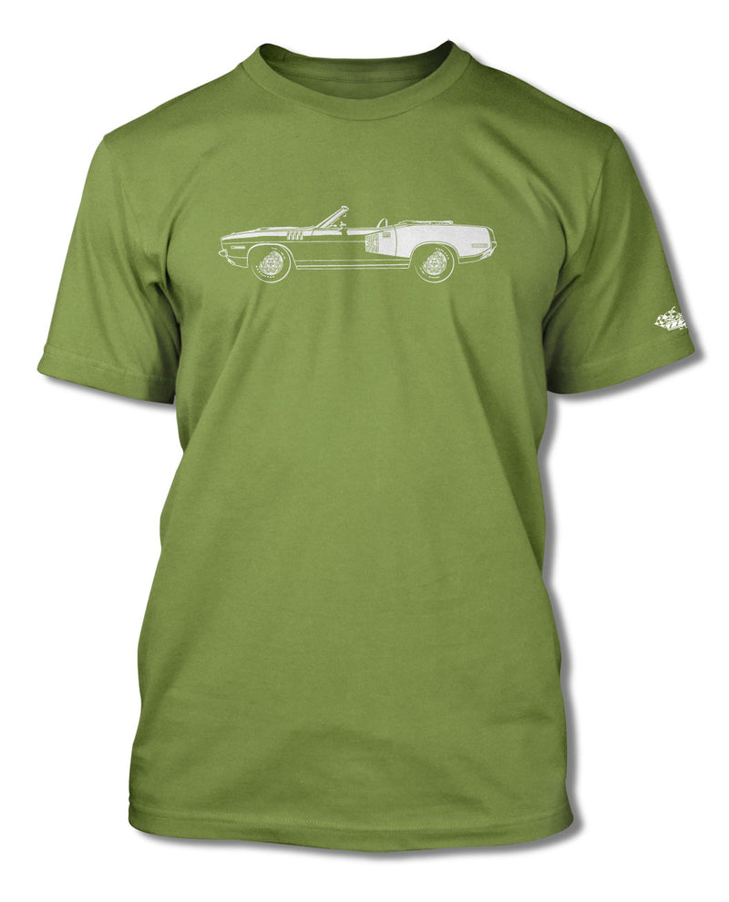 1971 Plymouth Barracuda 'Cuda 383 Convertible T-Shirt - Men - Side View