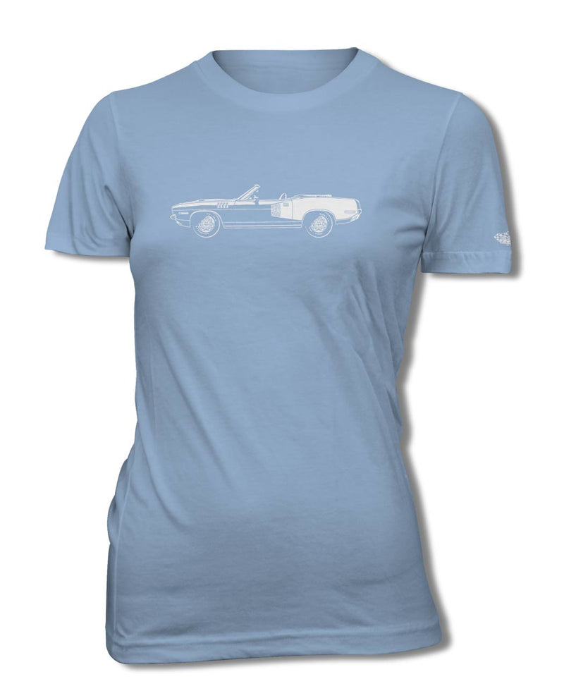 1971 Plymouth Barracuda 'Cuda 383 Convertible T-Shirt - Women - Side View