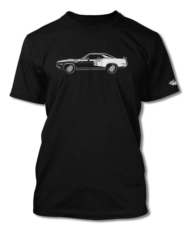 1971 Plymouth Barracuda 'Cuda 440 Coupe T-Shirt - Men - Side View