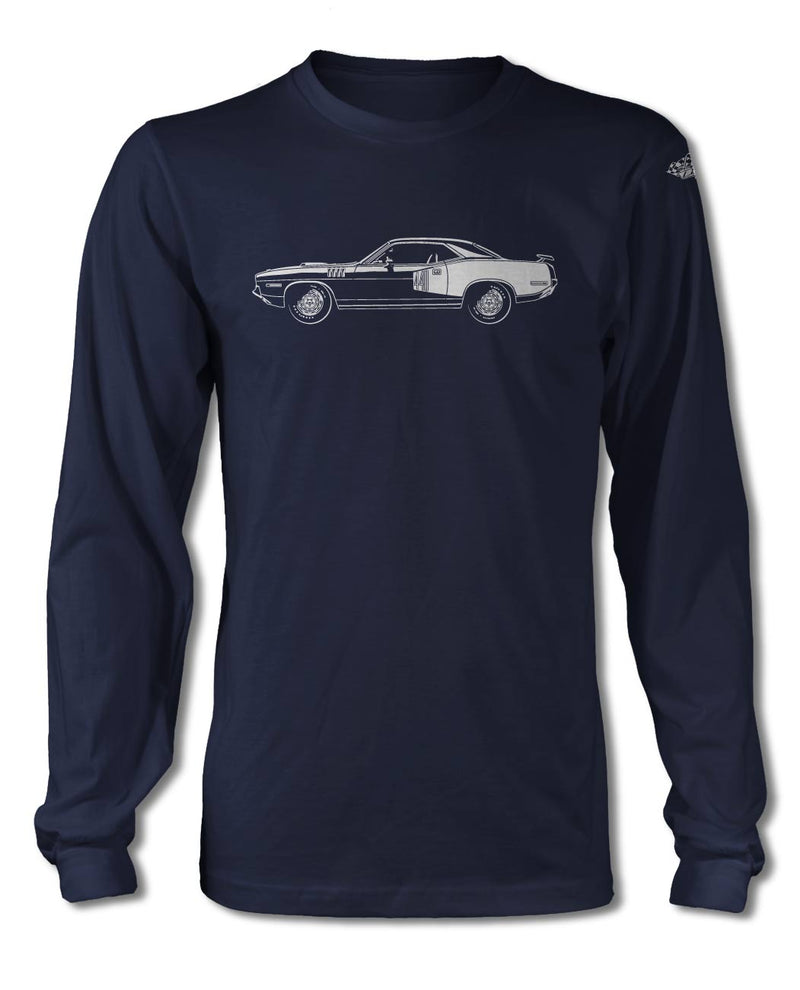 1971 Plymouth Barracuda 'Cuda 440 Coupe T-Shirt - Long Sleeve - Side View