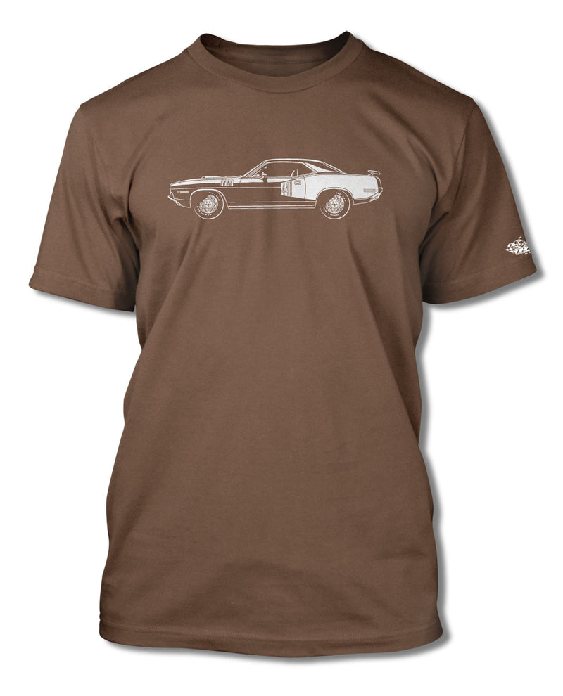 1971 Plymouth Barracuda 'Cuda 440 Coupe T-Shirt - Men - Side View