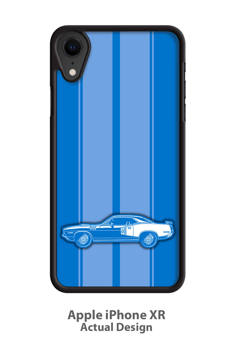 Plymouth Barracuda 'Cuda 1971 Coupe 440 Smartphone Case - Racing Stripes