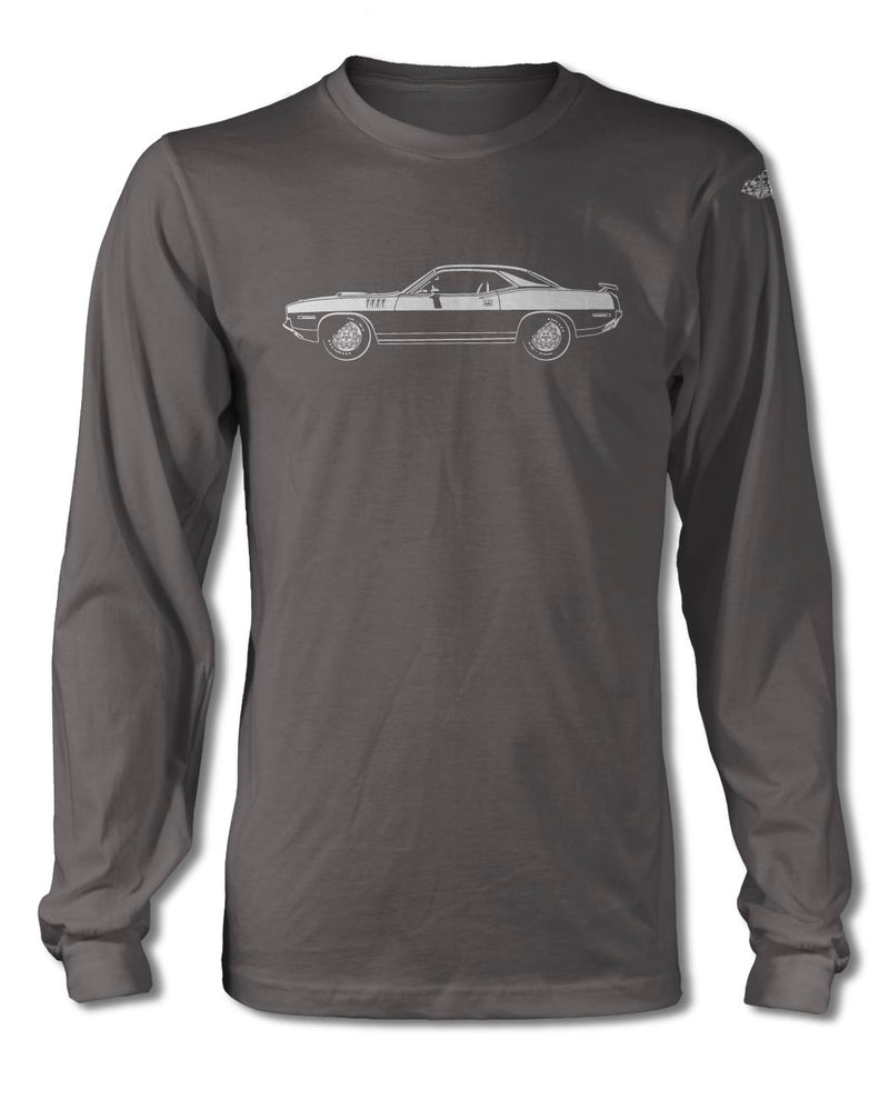 1971 Plymouth Barracuda 'Cuda Coupe T-Shirt - Long Sleeves - Side View