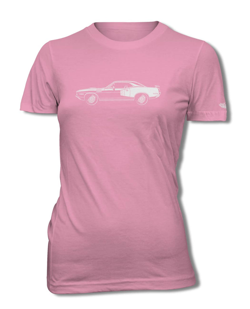 1971 Plymouth Barracuda 'Cuda 426 HEMI Coupe T-Shirt - Women - Side View
