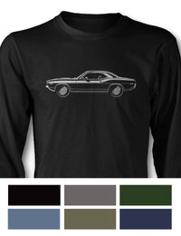 Plymouth Barracuda 'Cuda 1972 Coupe 340 Long Sleeve T-Shirt - Side View