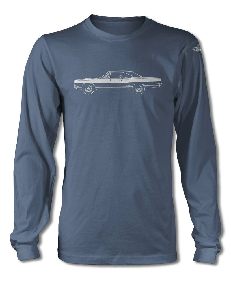 1969 Plymouth GTX Coupe T-Shirt - Long Sleeves - Side View