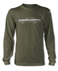 1969 Plymouth GTX Coupe T-Shirt - Long Sleeves - Side View