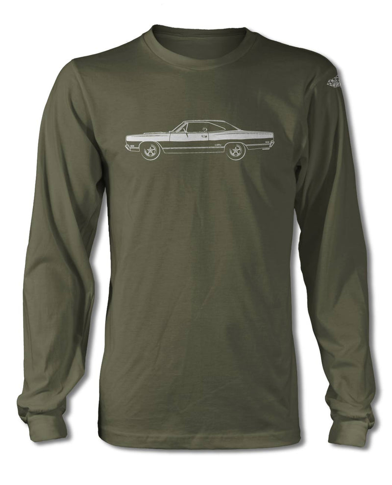 1969 Plymouth GTX Coupe T-Shirt - Long Sleeves - Side View