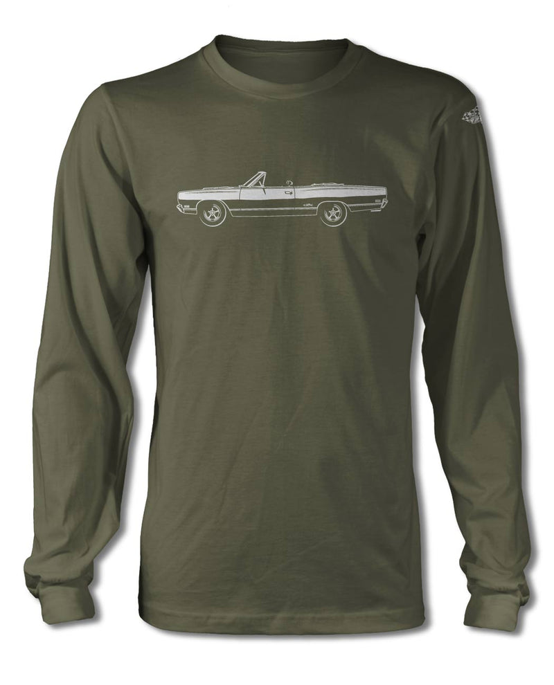 1969 Plymouth GTX Convertible T-Shirt - Long Sleeves - Side View