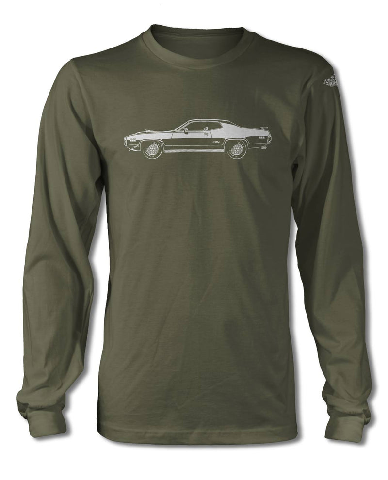 1971 Plymouth GTX HEMI Coupe T-Shirt - Long Sleeves - Side View