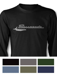  Emblem Plymouth Barracuda 1964 - 1969 Long Sleeve T-Shirt - Side View