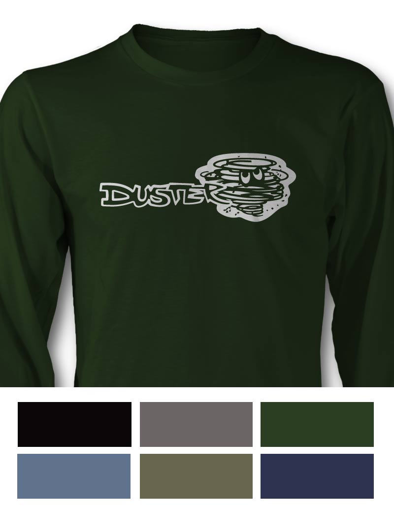  Emblem Plymouth Duster 1970 - 1975 Long Sleeve T-Shirt - Side View