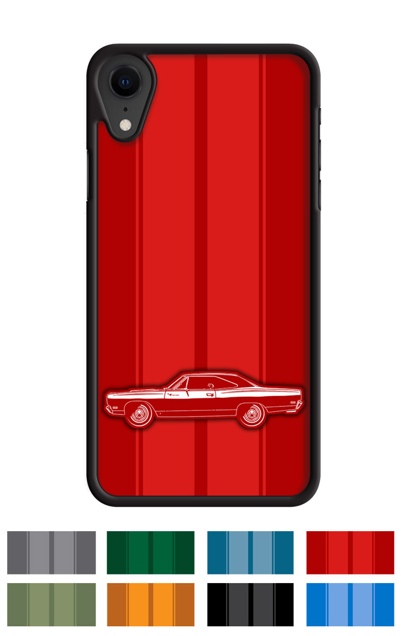 Plymouth Road Runner 1969 Coupe Smartphone Case - Racing Stripes