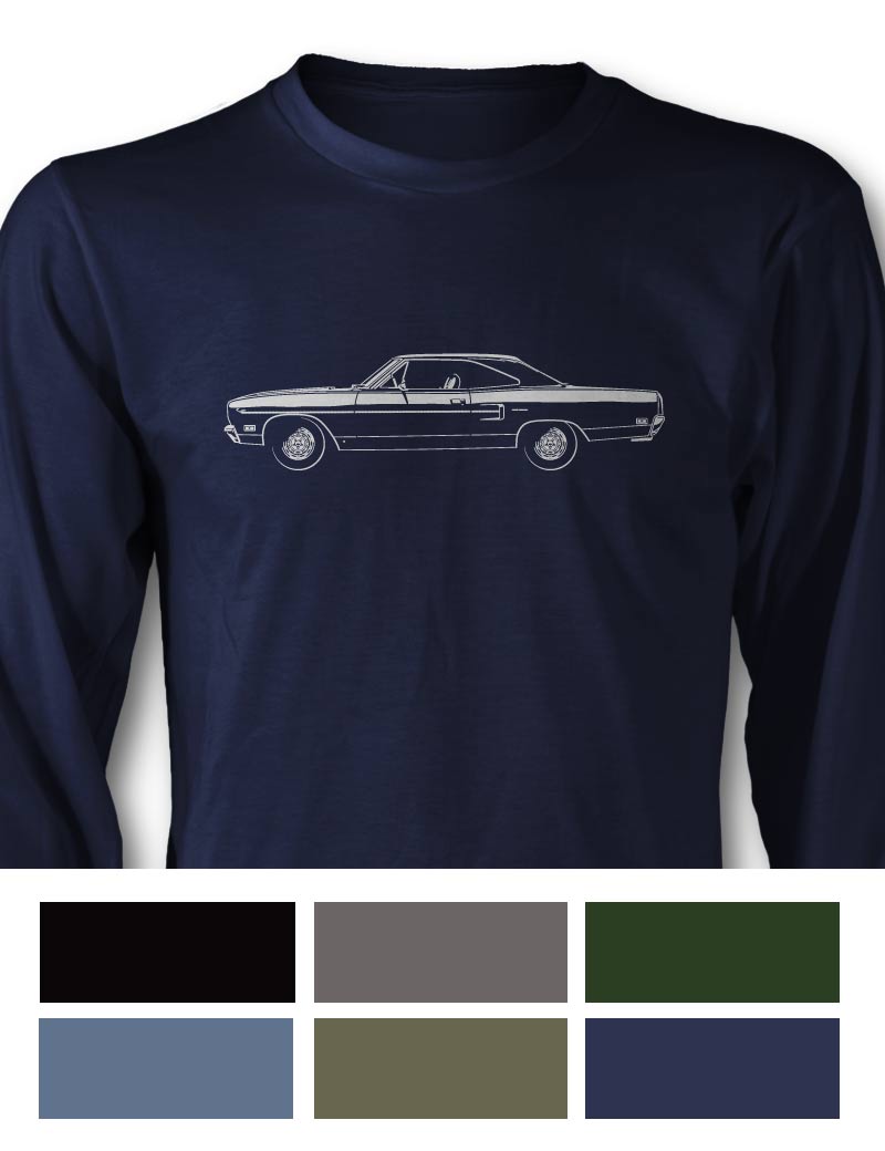 Plymouth Road Runner 1970 Coupe Long Sleeve T-Shirt - Side View