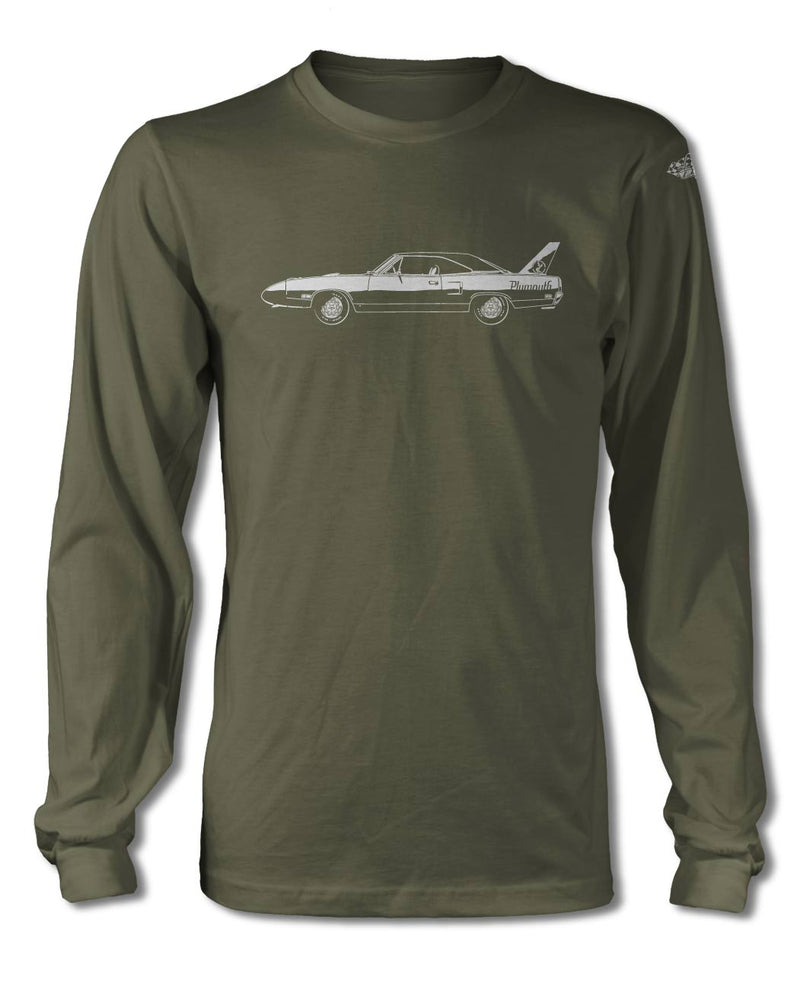 1970 Plymouth Road Runner Superbird Coupe T-Shirt - Long Sleeves - Side View