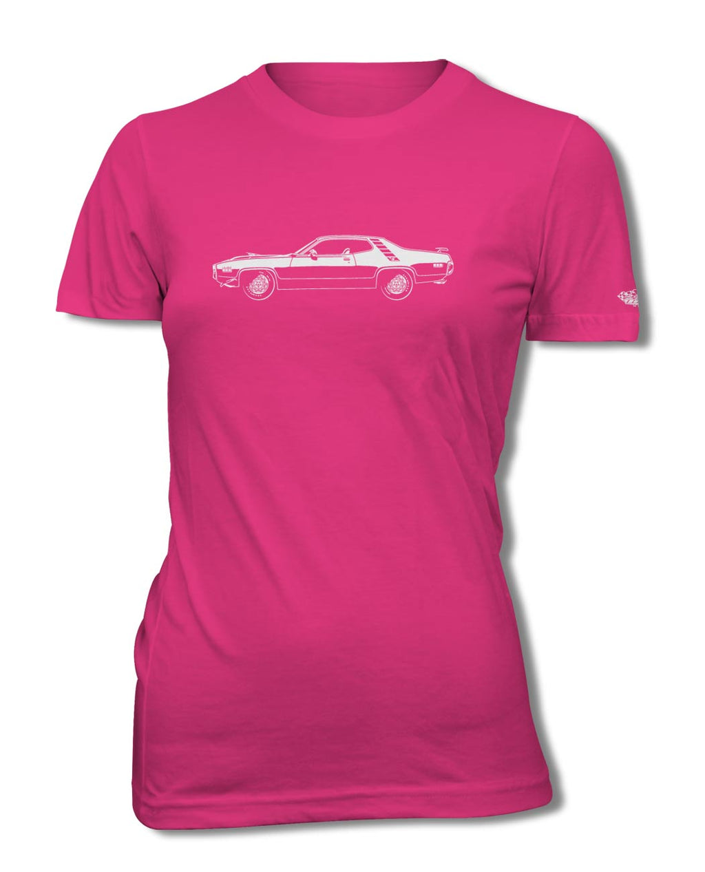 1971 Plymouth Road Runner 340 Coupe T-Shirt - Women - Side View