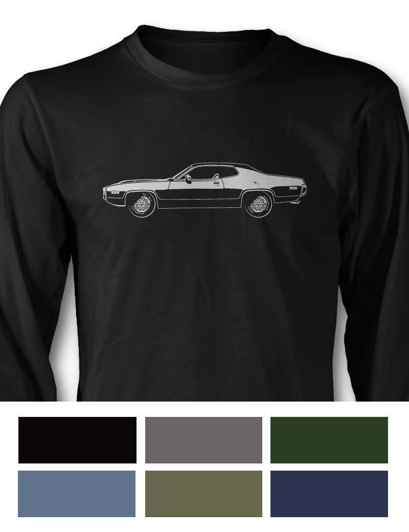 Plymouth Road Runner 1971 Coupe Long Sleeve T-Shirt - Side View