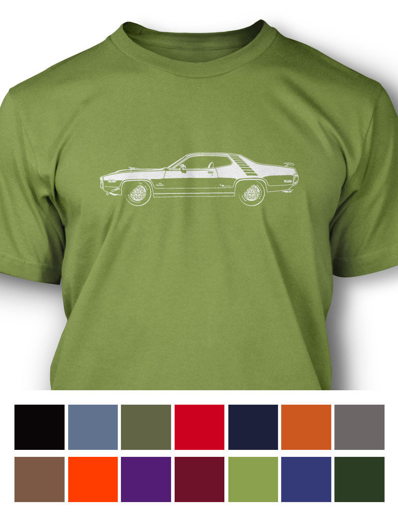 1972 Plymouth Road Runner 340 Coupe T-Shirt - Men - Side View