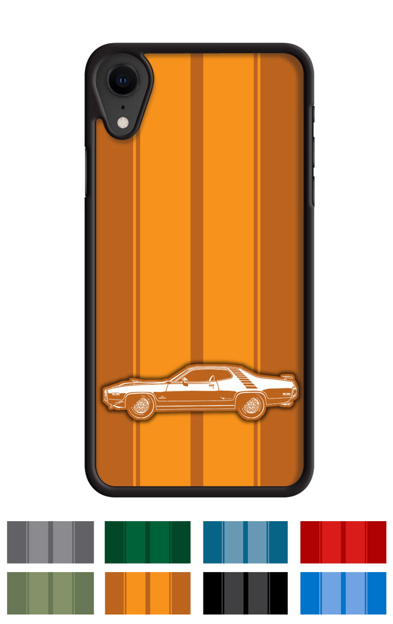 Plymouth Road Runner 1972 383 Coupe Smartphone Case - Racing Stripes